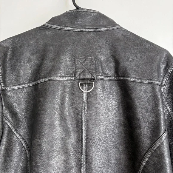 Free People We The Free Jesse Vegan Faux Leather Biker Moto Jacket - Picture 8 of 13